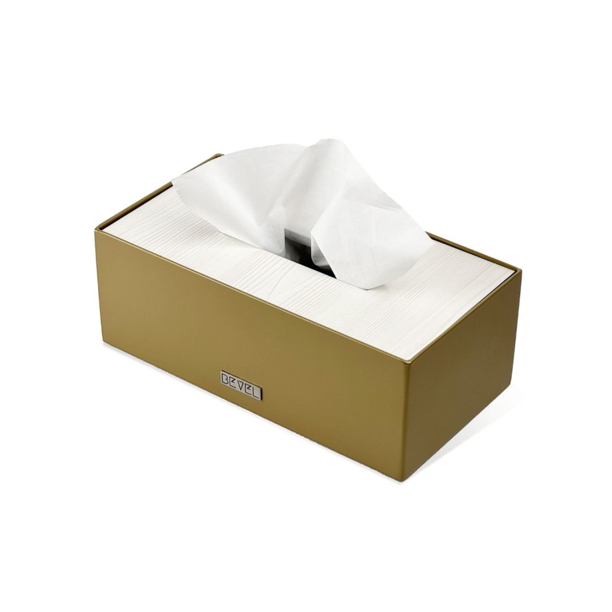 Brass with Wooden Lid Tissue Box
