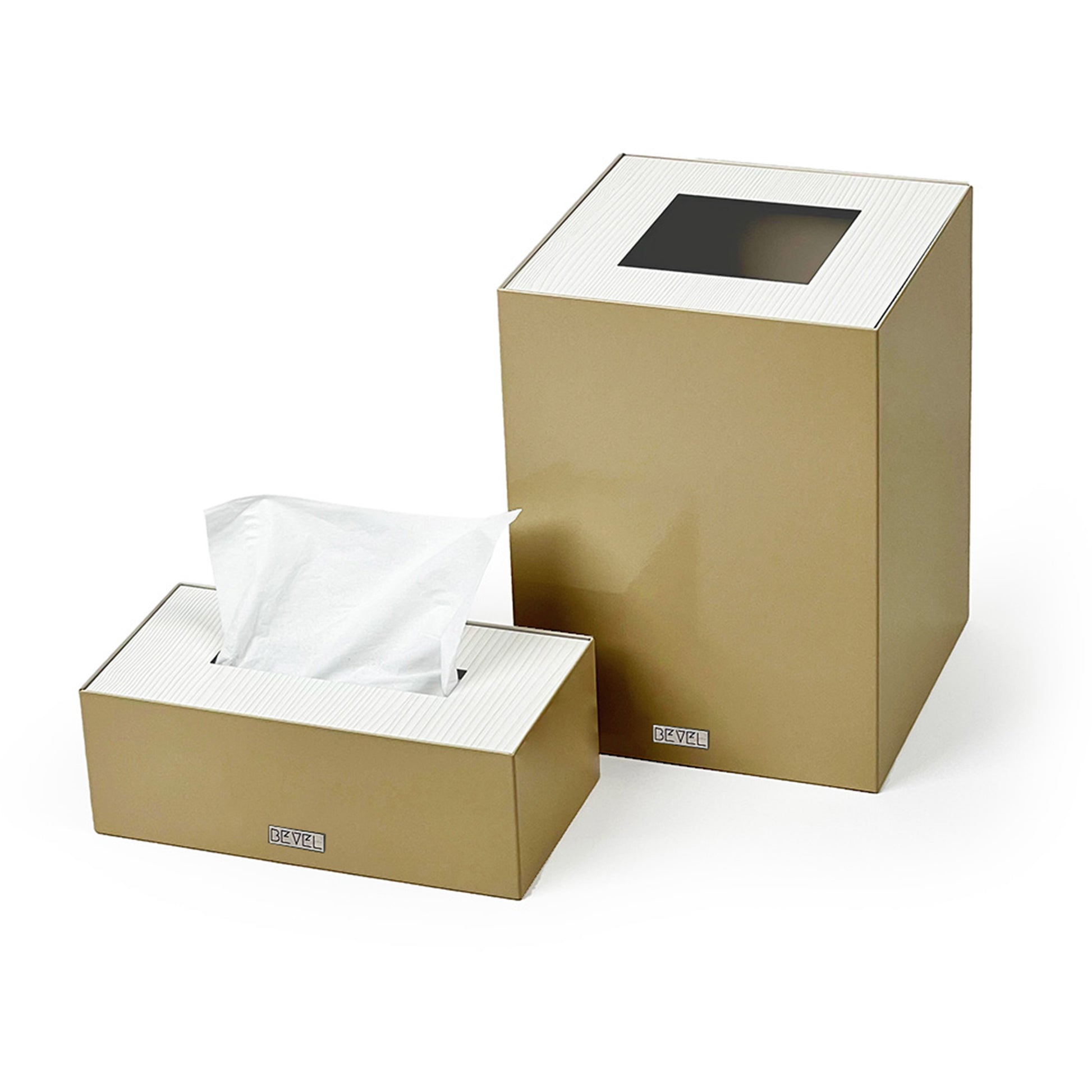 Brass with Wooden Lid Set