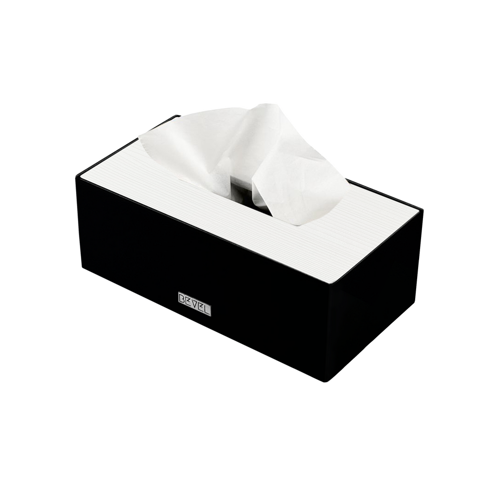 Black Metal with Wooden Lid Tissue box