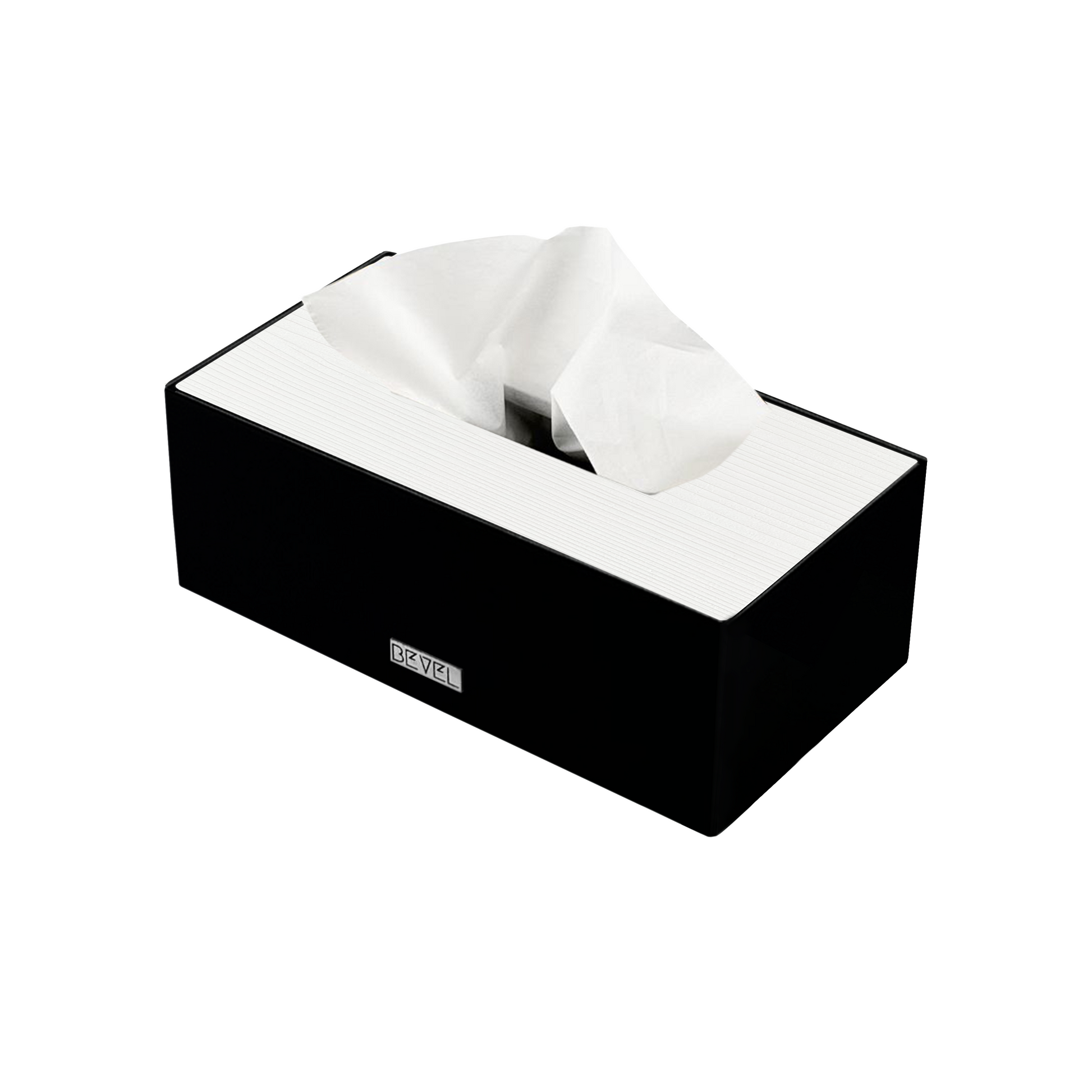 Black Metal with Wooden Lid Tissue box