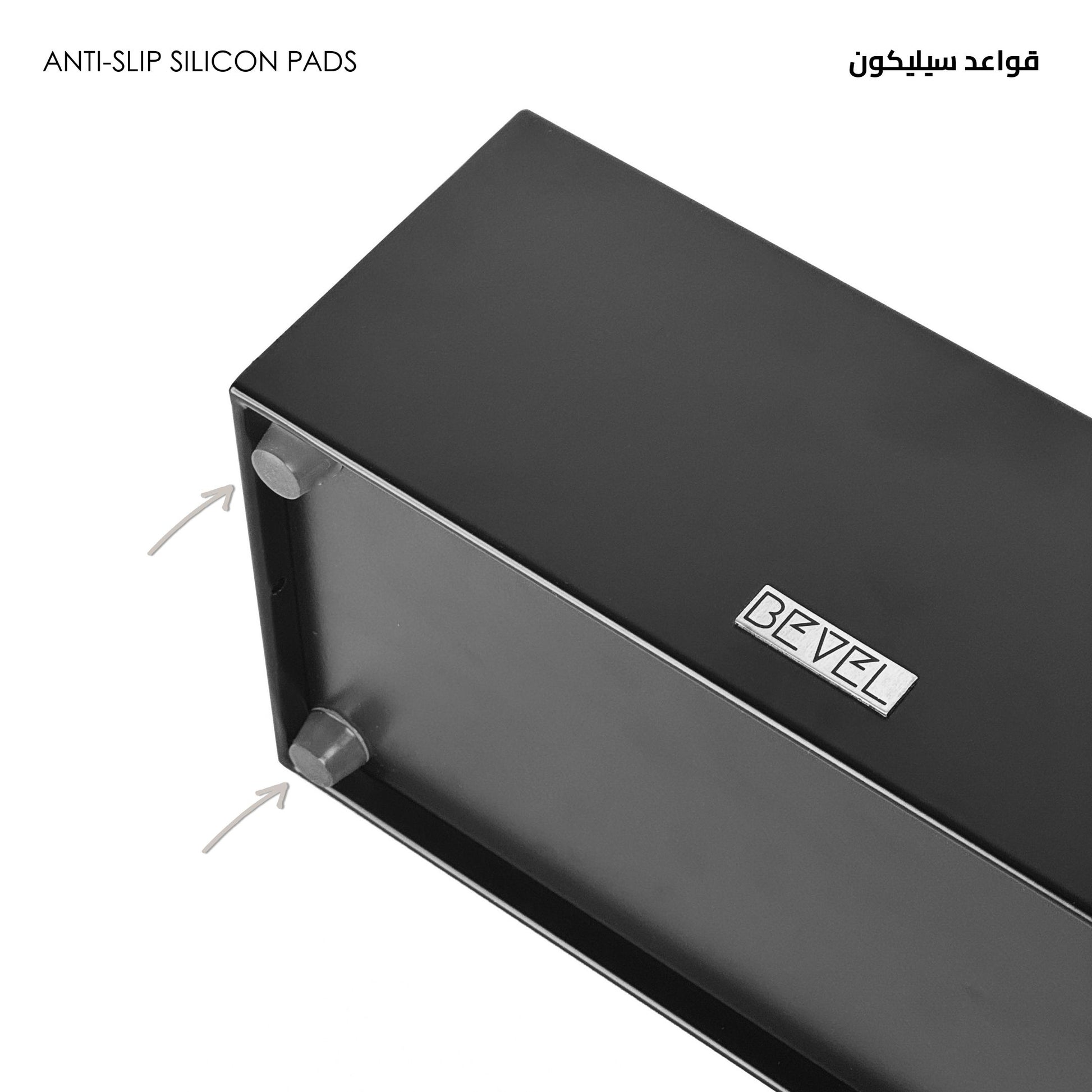 Black Metal with Wooden Lid Tissue box
