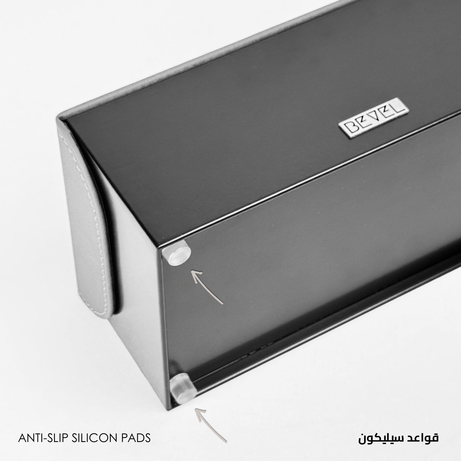 Light Grey Metal Leather Lid Set