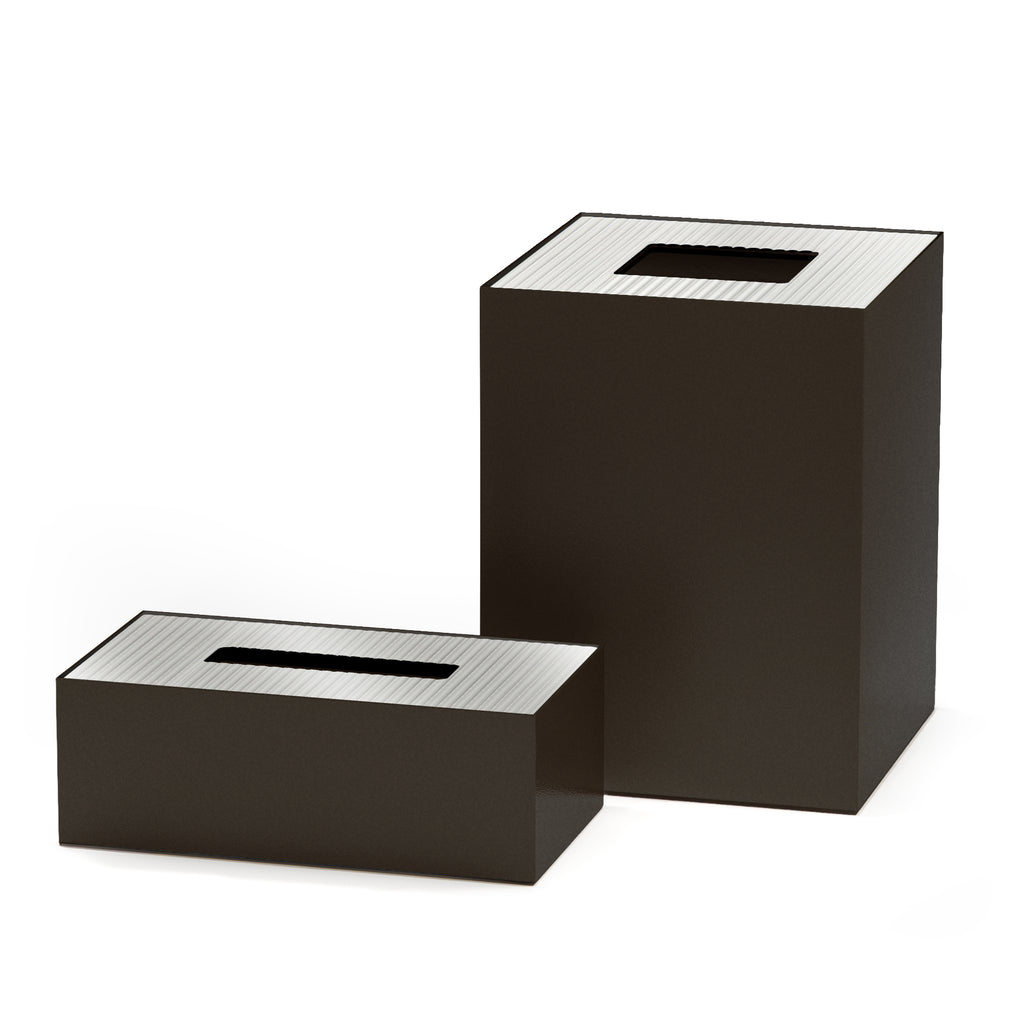 Deep Brown Metal Lid Set