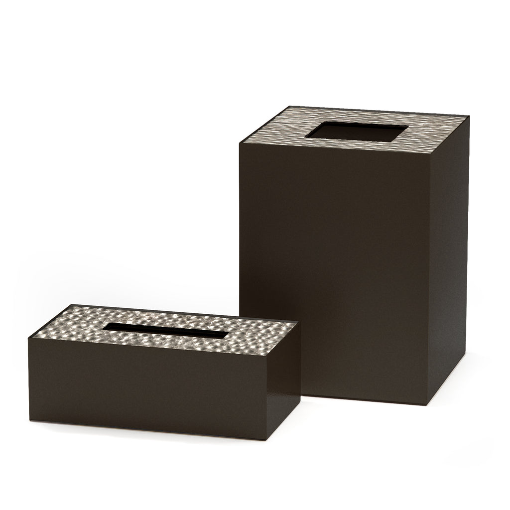 Deep Brown Metal Lid Set