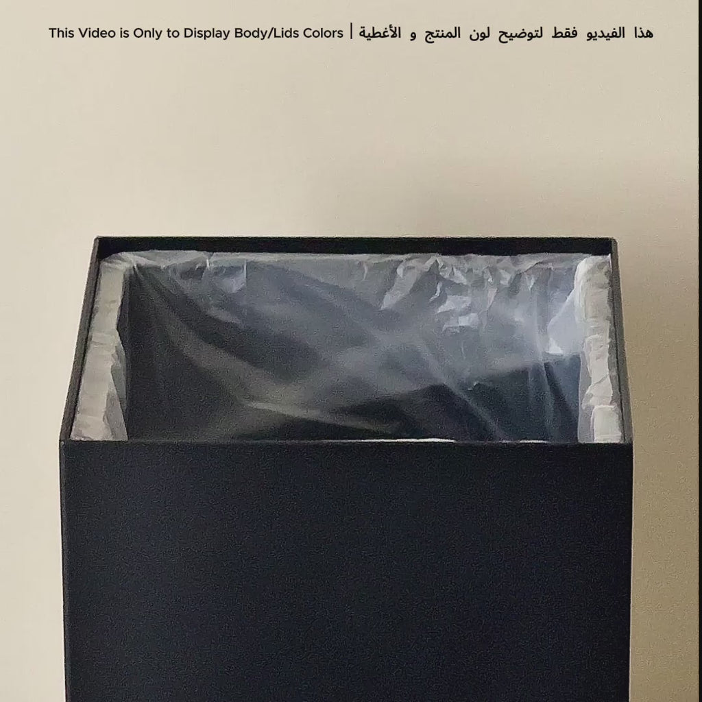علبتين مناديل معدنية بلون أسود (مربع)