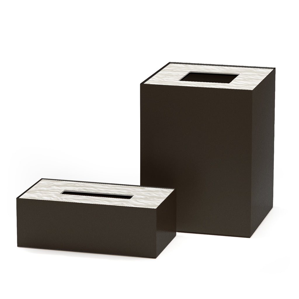 Deep Brown Metal Lid Set