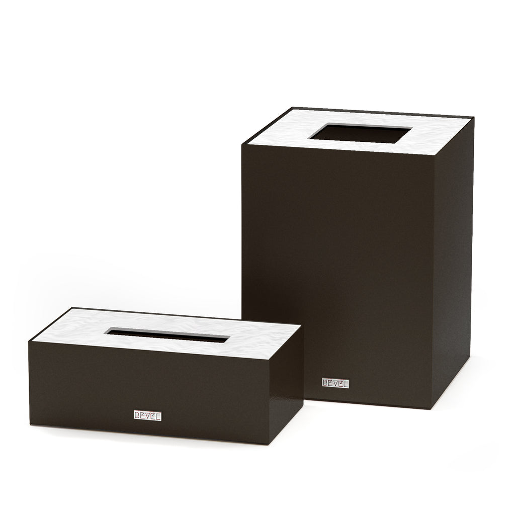Deep Brown Metal Lid Set