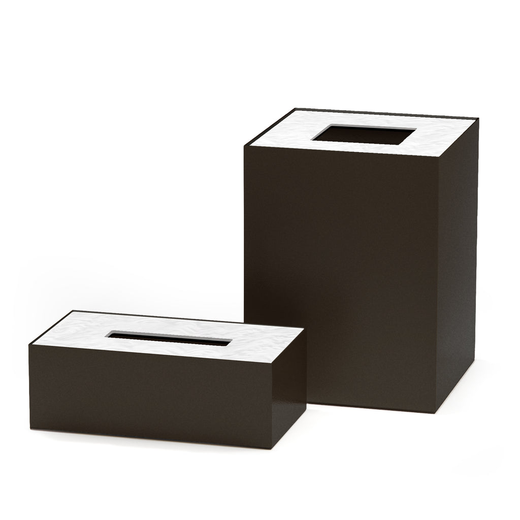 Deep Brown Metal Lid Set
