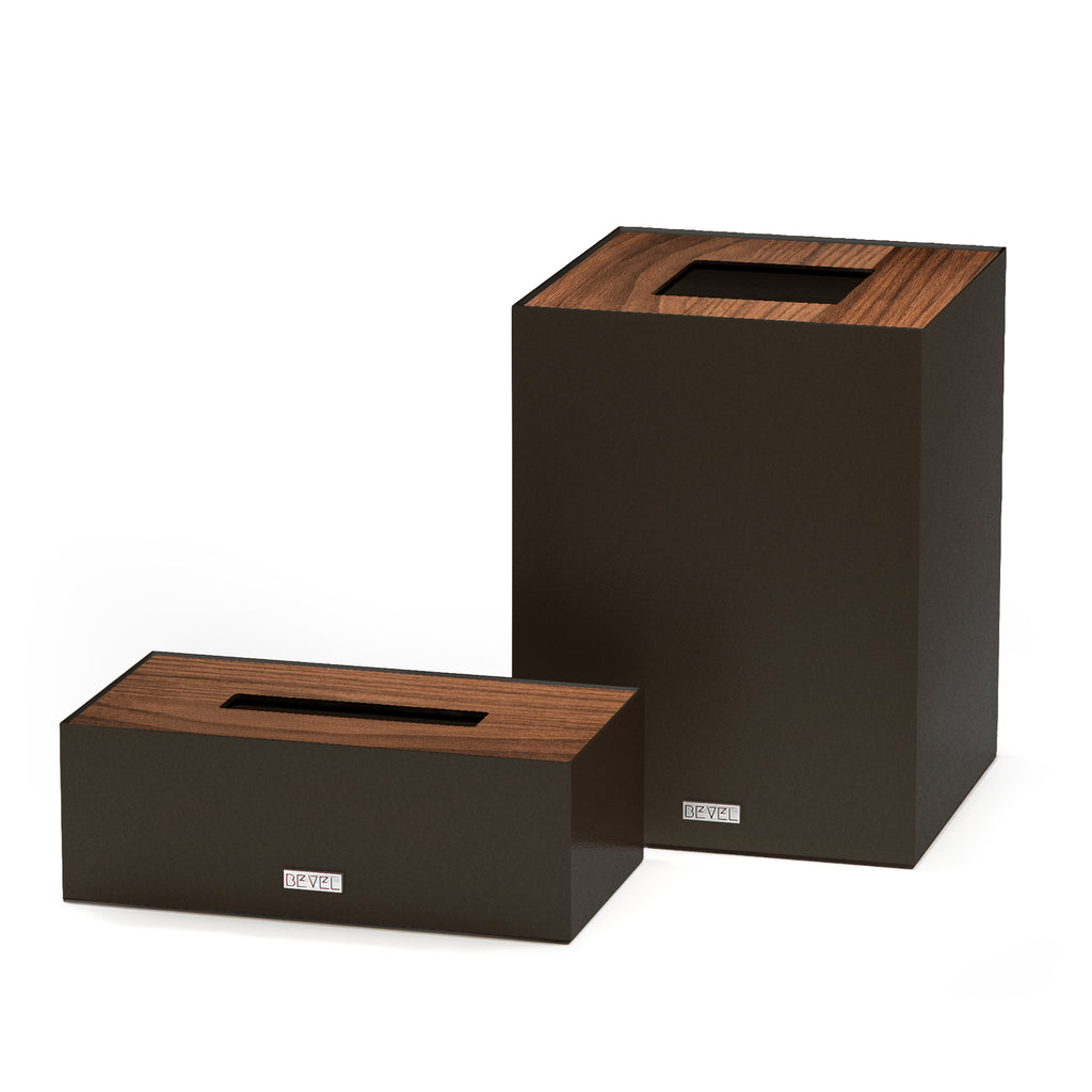 Deep Brown Metal Lid Set