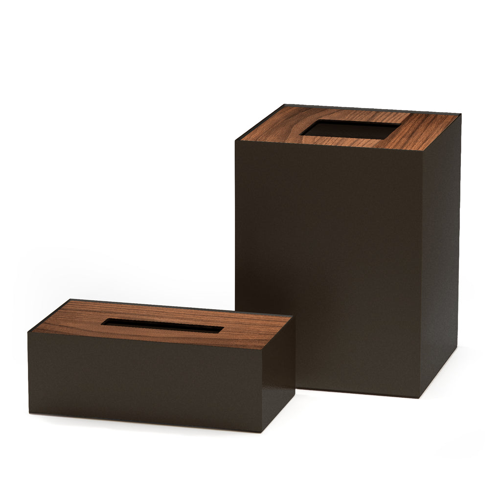 Deep Brown Metal Lid Set