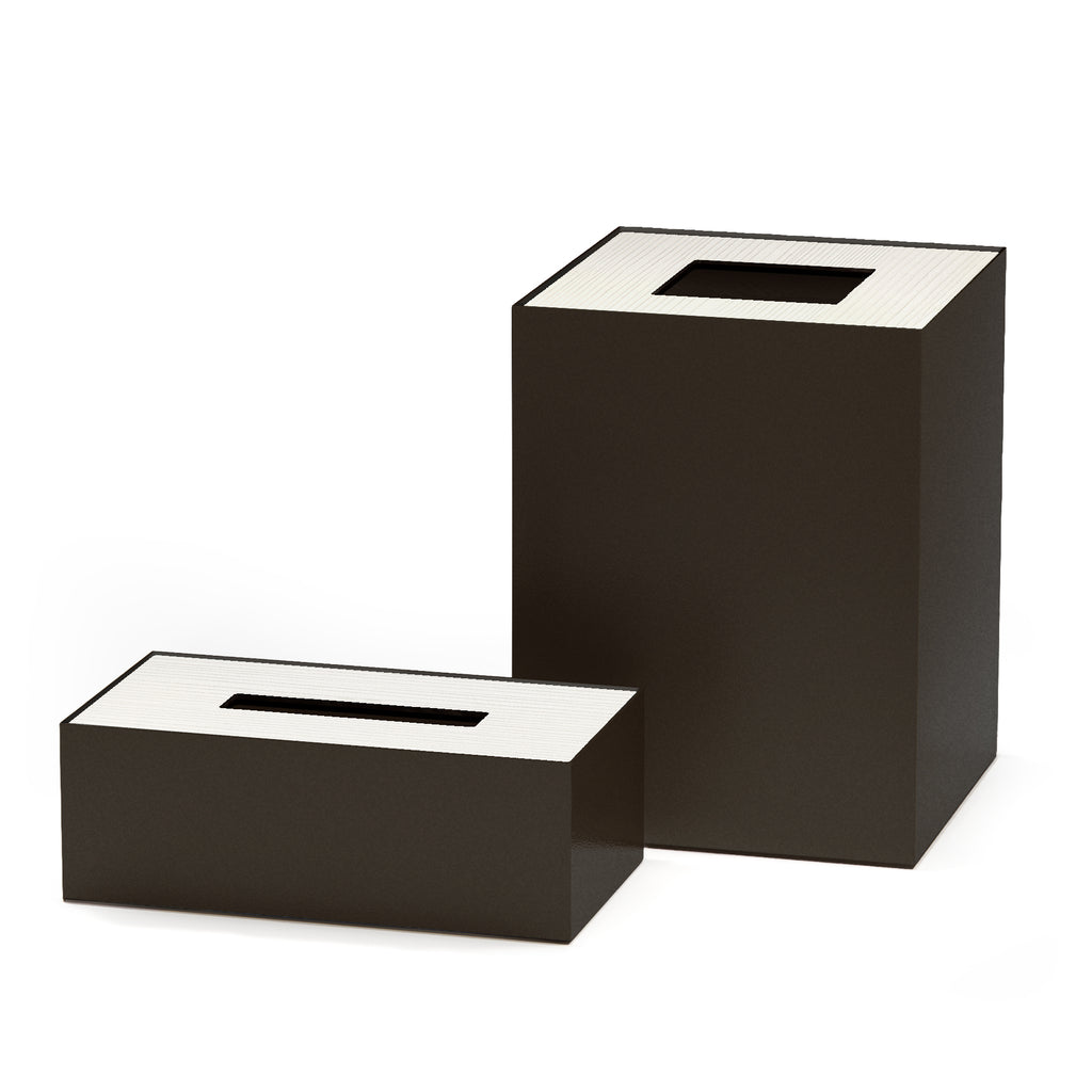 Deep Brown Metal Lid Set