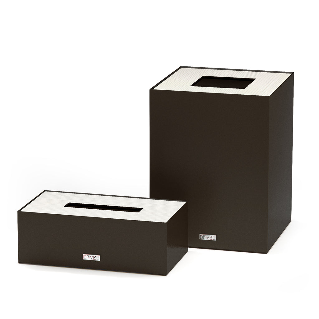 Deep Brown Metal Lid Set